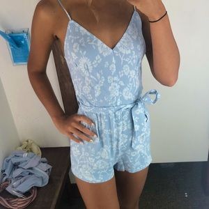 BB Dakota Blue Floral Romper